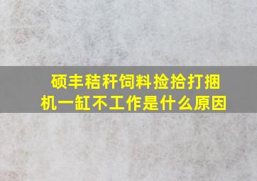 硕丰秸秆饲料捡拾打捆机一缸不工作是什么原因