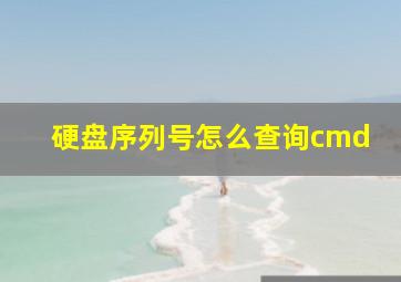 硬盘序列号怎么查询cmd