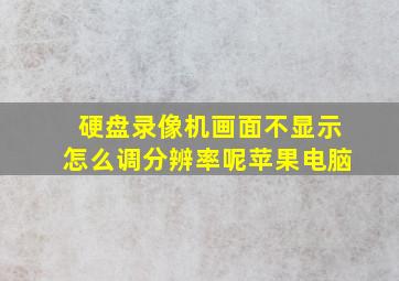 硬盘录像机画面不显示怎么调分辨率呢苹果电脑