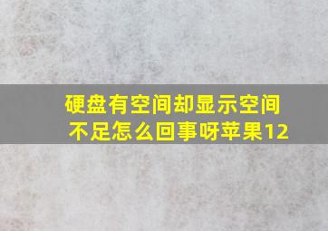 硬盘有空间却显示空间不足怎么回事呀苹果12