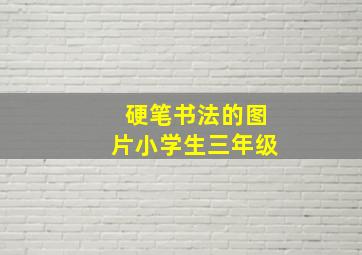 硬笔书法的图片小学生三年级