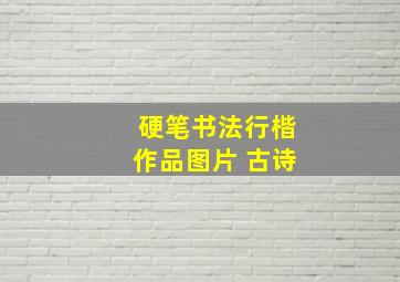 硬笔书法行楷作品图片 古诗