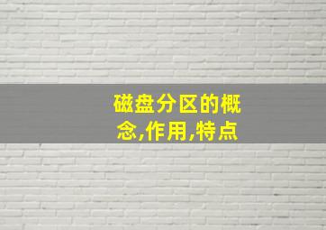 磁盘分区的概念,作用,特点