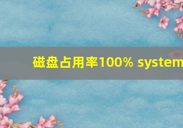 磁盘占用率100% system