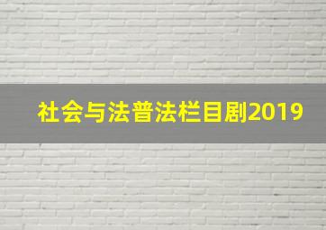 社会与法普法栏目剧2019