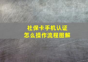 社保卡手机认证怎么操作流程图解