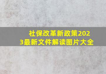 社保改革新政策2023最新文件解读图片大全