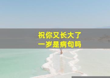 祝你又长大了一岁是病句吗