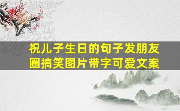 祝儿子生日的句子发朋友圈搞笑图片带字可爱文案