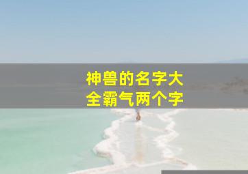 神兽的名字大全霸气两个字