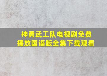 神勇武工队电视剧免费播放国语版全集下载观看