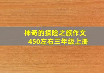 神奇的探险之旅作文450左右三年级上册