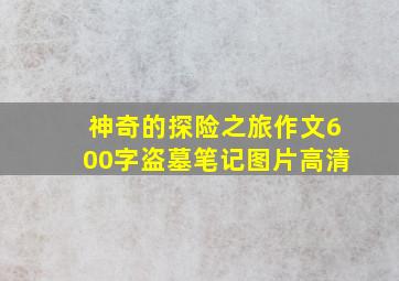 神奇的探险之旅作文600字盗墓笔记图片高清