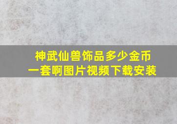 神武仙兽饰品多少金币一套啊图片视频下载安装