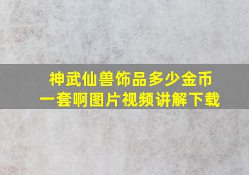 神武仙兽饰品多少金币一套啊图片视频讲解下载