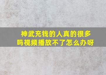 神武充钱的人真的很多吗视频播放不了怎么办呀