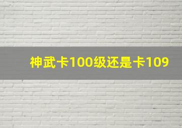 神武卡100级还是卡109