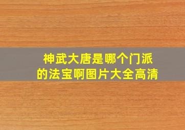 神武大唐是哪个门派的法宝啊图片大全高清