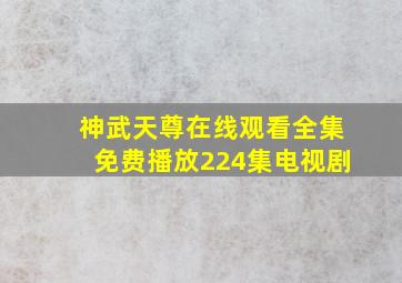 神武天尊在线观看全集免费播放224集电视剧