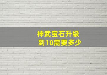 神武宝石升级到10需要多少