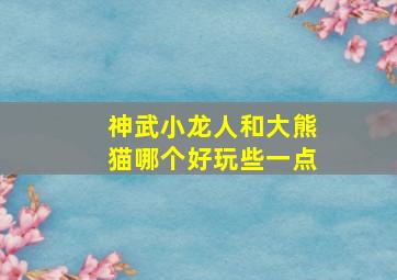 神武小龙人和大熊猫哪个好玩些一点