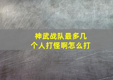 神武战队最多几个人打怪啊怎么打