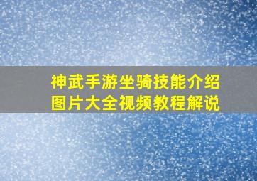 神武手游坐骑技能介绍图片大全视频教程解说