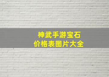 神武手游宝石价格表图片大全