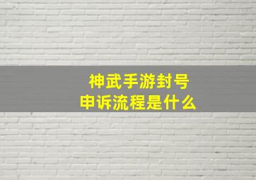 神武手游封号申诉流程是什么