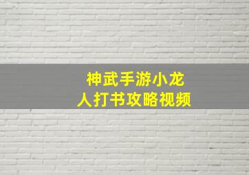 神武手游小龙人打书攻略视频