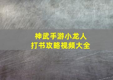 神武手游小龙人打书攻略视频大全