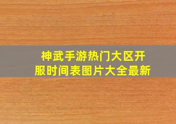 神武手游热门大区开服时间表图片大全最新