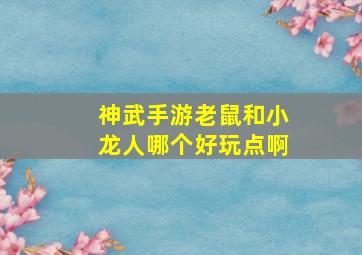 神武手游老鼠和小龙人哪个好玩点啊