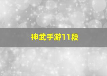 神武手游11段