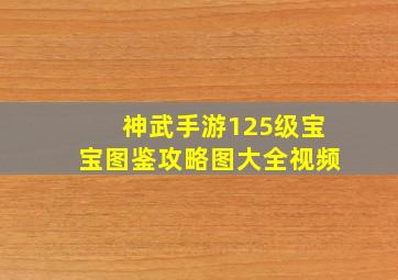 神武手游125级宝宝图鉴攻略图大全视频