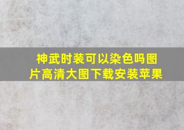 神武时装可以染色吗图片高清大图下载安装苹果