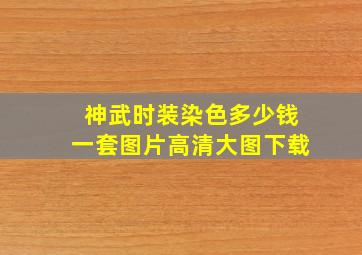 神武时装染色多少钱一套图片高清大图下载