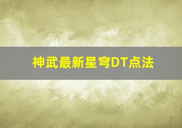 神武最新星穹DT点法