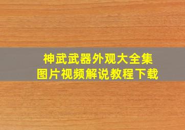 神武武器外观大全集图片视频解说教程下载