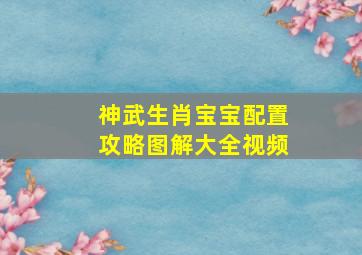 神武生肖宝宝配置攻略图解大全视频