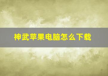 神武苹果电脑怎么下载