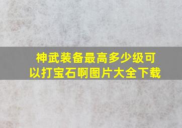 神武装备最高多少级可以打宝石啊图片大全下载