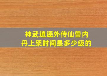 神武逍遥外传仙兽内丹上架时间是多少级的