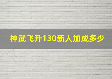 神武飞升130新人加成多少