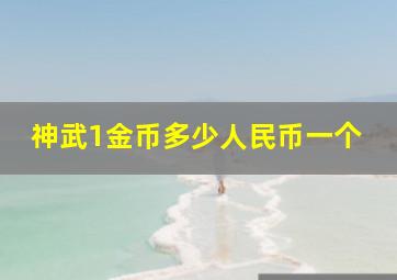 神武1金币多少人民币一个