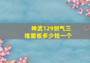 神武129剑气三维面板多少钱一个