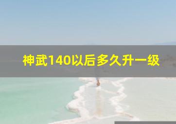 神武140以后多久升一级