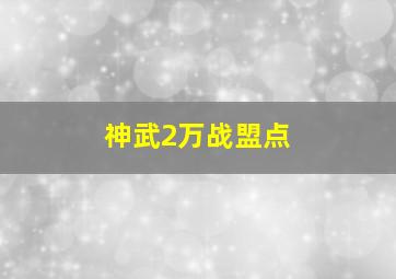 神武2万战盟点