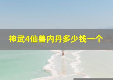 神武4仙兽内丹多少钱一个