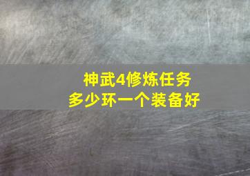 神武4修炼任务多少环一个装备好